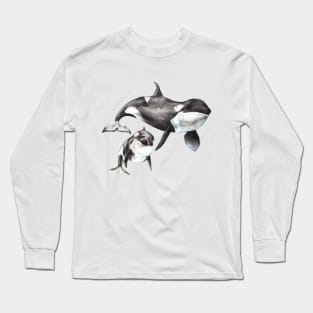 Mama and Baby Orca Long Sleeve T-Shirt